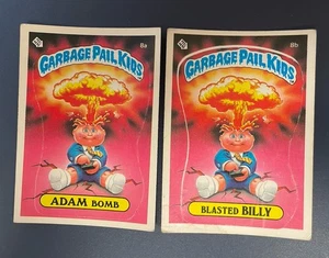 1985 Topps Garbage Pail Kids Matte Adam Bomb 8A, Blasted Billy 8B POOR CONDITION - Picture 1 of 19