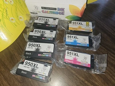 Lote de cartuchos de tinta Miss Deer 951XL cian magenta amarillo +4 950XL negro alto rendimiento Foto 1 de 3