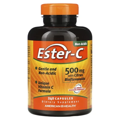 2 X American Health, Ester-C with Citrus Bioflavonoids, 500 mg , 240 Capsules - Image 1 of 2