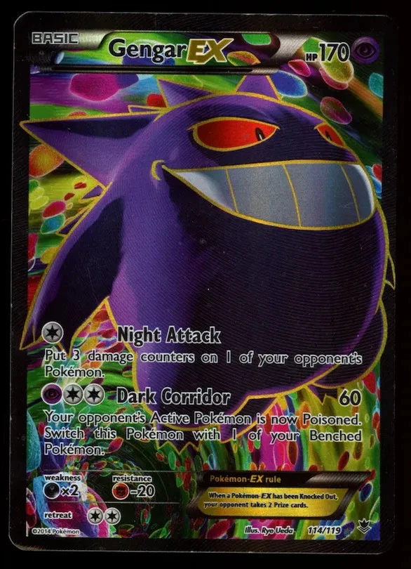 GENGAR EX 2014 Pokemon XY Phantom Forces Ultra Rare Full Art #114/119 - Image 1 of 4