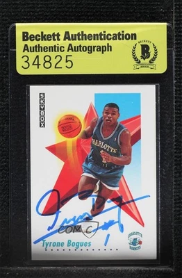 Skybox Muggsy Bogues Tyrone Bogues #23 auténtico automático Bas 1991-92 Foto 1 de 2