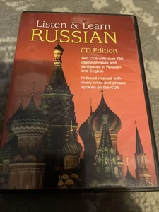 Listen and Learn Russian by Dover Publications Inc. 2 CDs OOP Over 700 Phrases - Picture 1 of 6