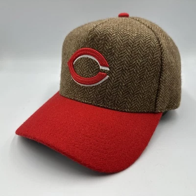 Cincinnati Reds Mitchell & Ness Marrón Tweed 150 Años Parche Sombrero - Ajustable NUEVO Foto 1 de 4