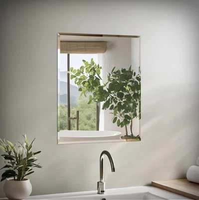 Gatco 1803 Bathroom Wall Mirror, 24" H x 20" W Modern Mirror Living Room, Vanity - Image 1 of 4