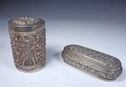 2 Piece Lot of Antique Southeast Asian Silver Boxes