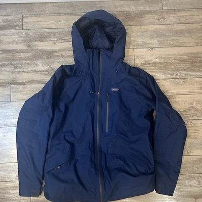 Patagonia Navy Blue Insulated Hooded Snowshot H2No RECCO Jacket Men's L - Image 1 of 4