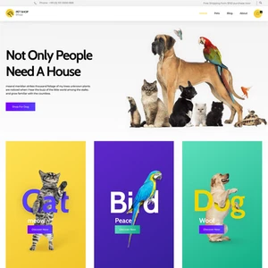 Pet Shop Website Design mit kostenlosem VPS Webhosting und Installation - Bild 1 von 8