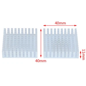 2pcs 40*40*11mm silver Radiator aluminum cpu heatsink rsPGrrJCAU.mz JW - Bild 1 von 7