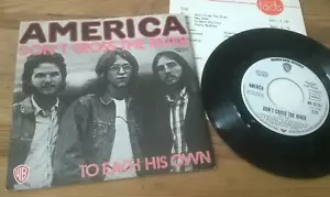 7" Pop America - Dont Cross The River (2 Song) Promo WARNER Presskit - Foto 1 di 2