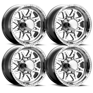 (Set-4) Raceline Renegade 8 Polished 17X9 8X6.5 +6mm wheels rims 17 inch - Picture 1 of 2