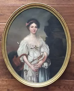 1901 OBRA MAESTRA Pintura al óleo Retrato Hermosa MUJER JOVEN Kate Adler GREUTZ - Imagen 1 de 12