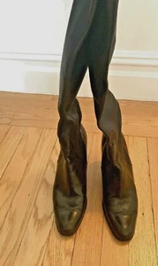Classic Salvatore Ferragamo Black Knee High Boots 9 1/2, Great Condition - Picture 1 of 11
