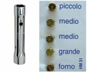 CHIAVE A TUBO 6 / 7+ UGELLI A GAS BOMBOLA GPL CUCINE GAS ARISTON INDESIT 2 MEDI - Foto 1 di 1