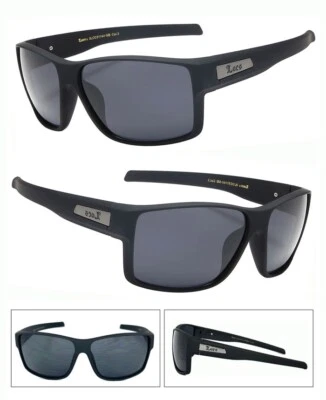 Mens LOCS Sunglasses Sports Gangster Thug Biker Glasses Matte Black Frame LC105 - Image 1 of 4