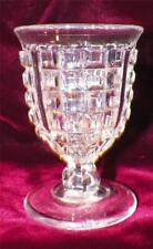Waffle Egg Cup Clear Glass EAPG Antique 1850s