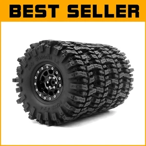 Soft Sticky 1.9 Mud Slingers Tires & Aluminum Wheels for RC Crawler Upgrades - Picture 1 of 11