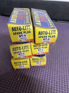 Six NOS Vintage Auto-Lite Autolite Spark Plugs BT-6, BT6 6 Total Plugs - Picture 1 of 2