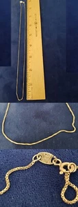 Vintage 925 Sterling Silver Box Chain Necklace Size 19" Long nl1 - Picture 1 of 1