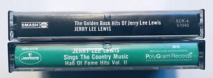 2x Jerry Lee Lewis Cassette Tape Lot Golden Rock Hits + Hall Of Fame Hits Vol 2