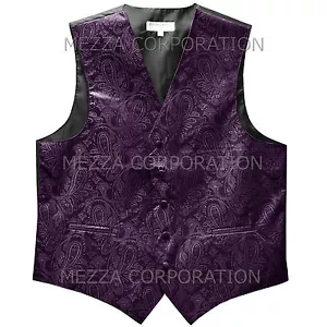 Nuevo Chaleco de Esmoquin Cachemira para Hombre solo graduación fiesta púrpura oscuro boda formal fiesta - Imagen 1 de 3