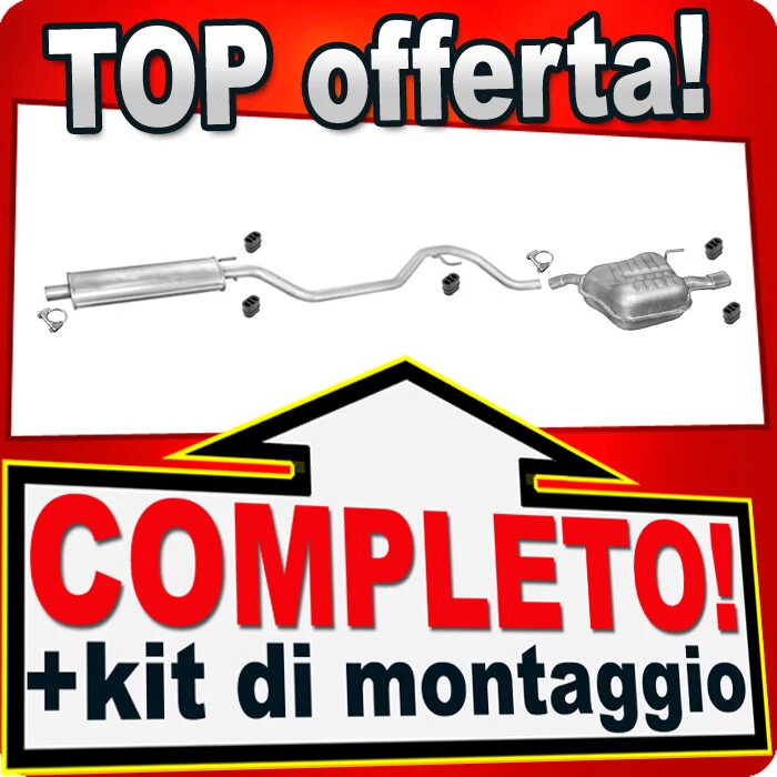 Scarico Completo per OPEL VECTRA C 1.6 1.8 con CHROM Marmitta - Immagine 1 di 1