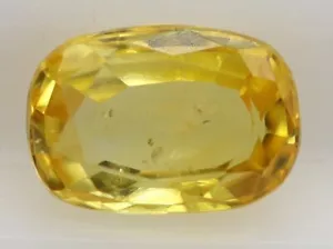 Piedra preciosa suelta ovalada 7x5 mm Tailandia 1,35 quilates zafiro amarillo natural certificada - Imagen 1 de 10