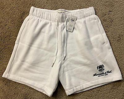 NWT Mens Abercrombie & Fitch white sweatpant ...
