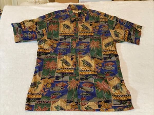 Gorgeous Tori Richard Tropical Hawaiian Cotton Lawn Shirt SZ M Sea Life - Picture 1 of 10