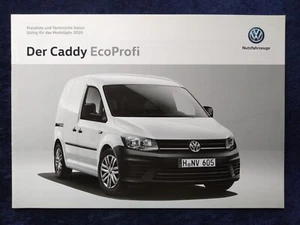 VW Caddy Eco Profi Preisliste 08.2019 - Picture 1 of 2