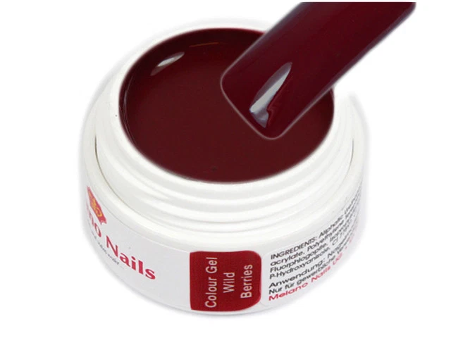 MELANO NAILS Color Farben Gel UV Color Gel Color Hecho en Alemania 5 ml Bayas Salvajes