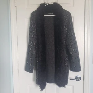 Lauren Michelle Open Duster Cardigan Size 1X Mobwife Penny Lane Animal Print - Picture 1 of 8