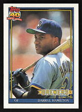 1991 Topps Darryl Hamilton #781 Milwaukee Brewers