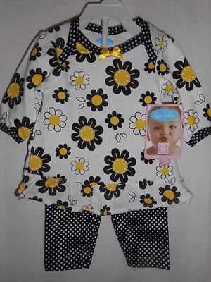 Infant Girls Bon Bebe Tunic & Leggings Outfit Floral Print Various Sizes NWT - Image 1 of 4
