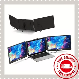 14'' Triple Monitor Extender 1080P HD Screen for 13-17'' Laptops On The Go - Picture 1 of 8