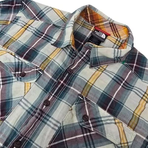 Camisa de senderismo The North Face abotonada pequeña para hombre manga corta verde blanca - Imagen 1 de 7