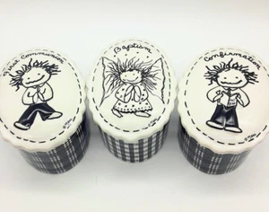 Baptism Communion Confirmation Trinket Boxes by Cherished Moments - Set of 3 - Picture 1 of 10