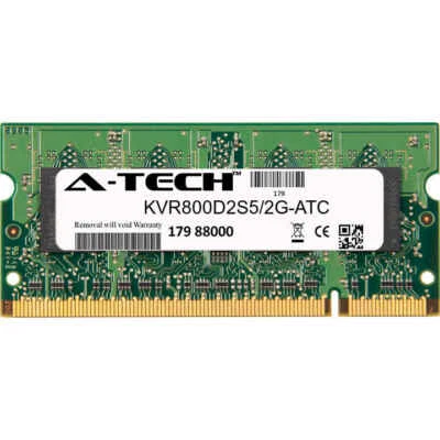 2GB DDR2 PC2-6400 800MHz SODIMM (Kingston KVR800D2S5/2G Equivalent) Memory RAM - Image 1 of 2