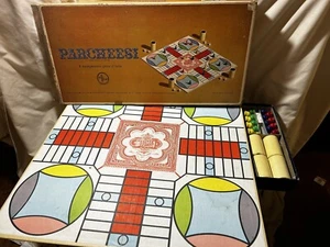 Vintage Parcheesi Board Game 1964 Gold Seal Edition Backgammon of India - Picture 1 of 7