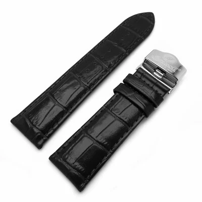 Запасной кожаный ремешок Ingersoll Bridge ширина 25 мм черный со складной застежкой - Изображение 1 из 2