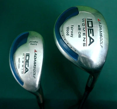 Ladies Set of 2 x Adams Idea Wood & Hybrid Ladies Graphite Shafts Winn Grips - Image 1 of 4