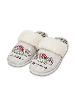 Friends Tv Series Central Perk Grey Slippers Women Home Indoor Slip On Slippers