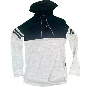 Ocean Current T-shirt Gray Navy Striped Shirt Hoodie Men’s Size Small - Picture 1 of 8