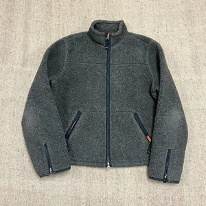 Vintage Abercrombie & Fitch Fleece Mens Medium Gray 2000s Sherpa - Picture 1 of 10