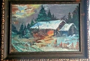 American Forge Original Ölgemälde Leinwand signiert vom Maler 1935 selten Unikat - Bild 1 von 12