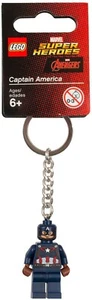 LEGO CAPTAIN AMERICA MINIFIGURE KEYCHAIN 853593 KEYRING KEY CHAIN RING - Picture 1 of 4