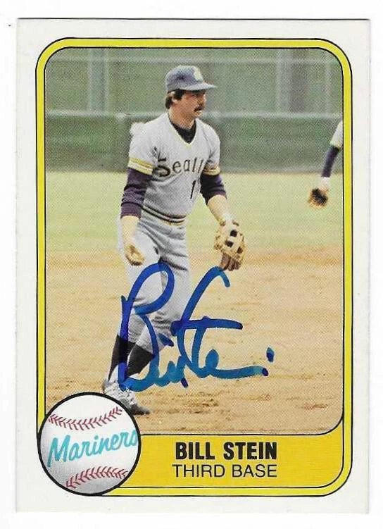 BILL STEIN  1981 FLEER AUTOGRAPHED SIGNED # 605 SEATTLE MARINERS - Image 1 of 1