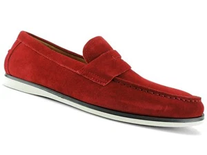 Alfani Men's Sawyer Slip-On Loafers Red Suede Size 9 M - Picture 1 of 6