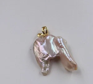 Last One 20x25 mm pink Keshi Baroque Pearl Necklace& Pendant 10# - Picture 1 of 3