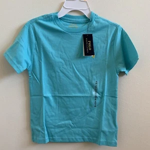 New Polo Ralph Lauren Big Boys Jersey Crewneck T Shirt Sz S Blue - Picture 1 of 3