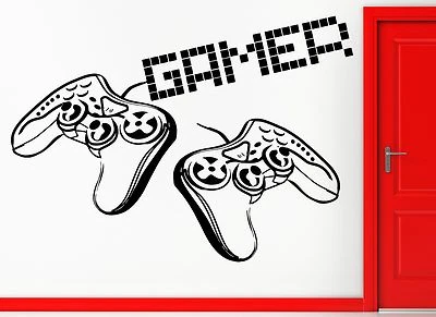 Pegatinas de Pared Vinilo Calcomanía Videojuegos Jugador Joysticks Playstation Decoración (z2217) Foto 1 de 3
